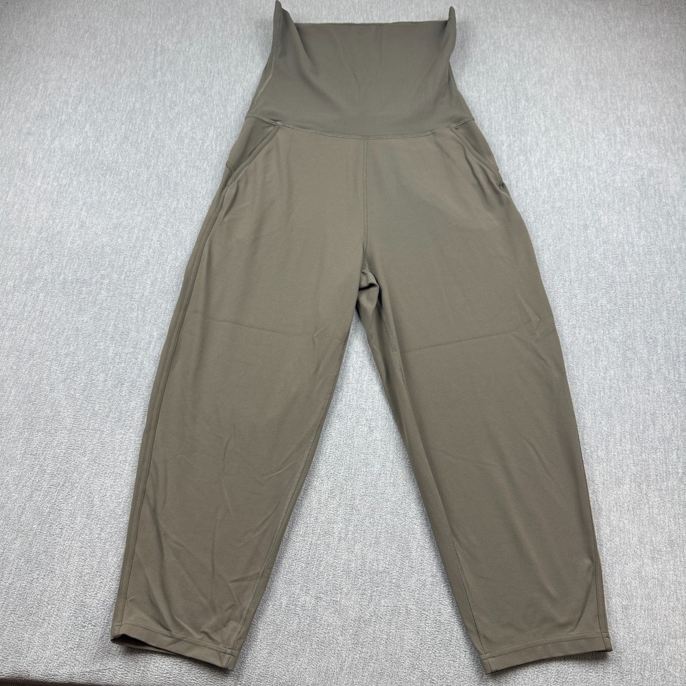 Lululemon Pants Womens 6 Green Align Ribbed Waist Roll Down Cropped Jogger Yoga